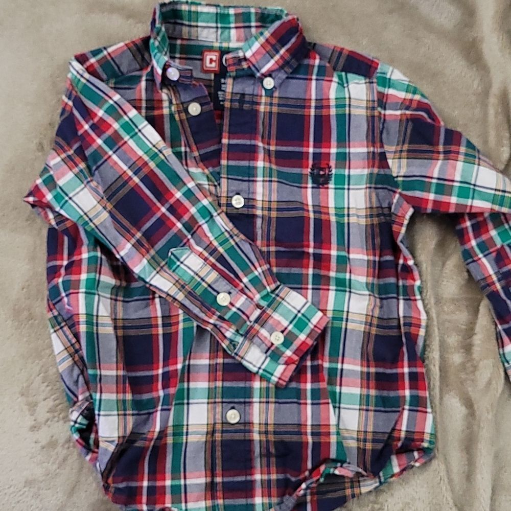 💛CLEARANCE💛 Chaps Infant Boys' Long-sleeve Plaid Shirt - SIZE 3/3T
